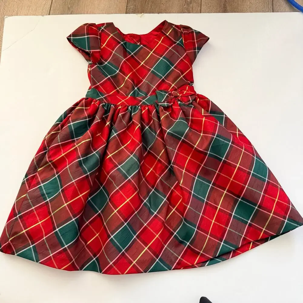 Gymboree Girls Red Plaid Holiday Dress - Excellent!